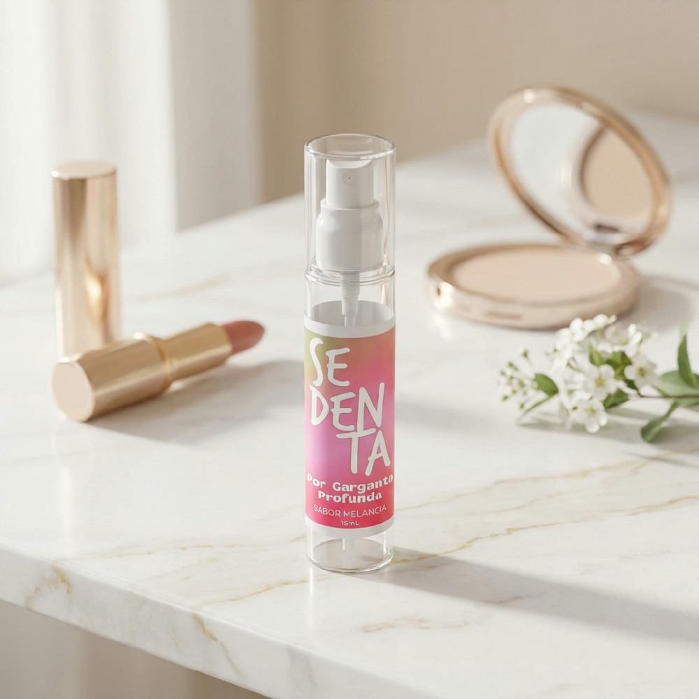 Spray Bucal Garganta Profunda Comest�vel Sedenta Sabor Melancia 15ml | Embalagem ilustrativa