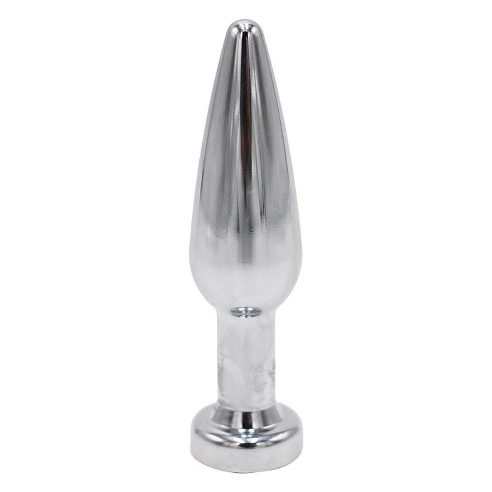 Plug Anal Joia em A�o Inox Tamanho P com Cristal Pink e Formato C�nico Progressivo de 11 x 2,8cm | Foto 02