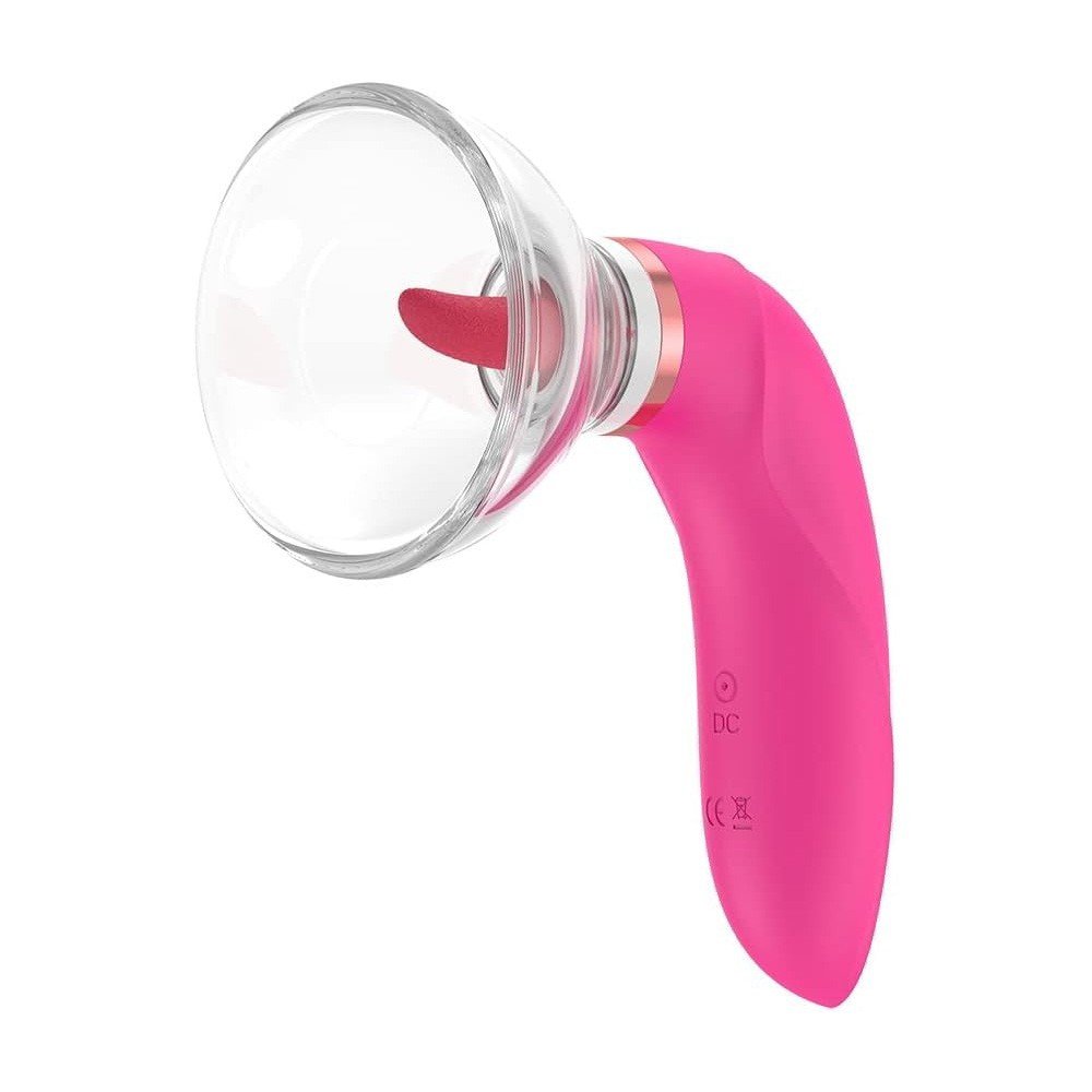 Sugador de Clit�ris Recarreg�vel em Silicone com L�ngua Estimuladora 5 Intensidades Mildred Pink | Foto 04