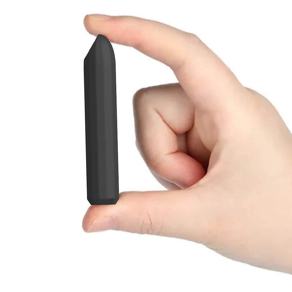 Vibrador Bullet Recarreg�vel em Silicone com 10 Vibra��es Nero Preto | Foto 04