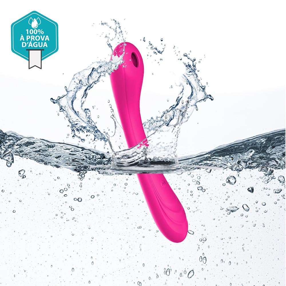 Vibrador Feminino Recarreg�vel em Silicone com 9 Pulsa��es e 9 Vibra��es Charming Pink | Foto 04
