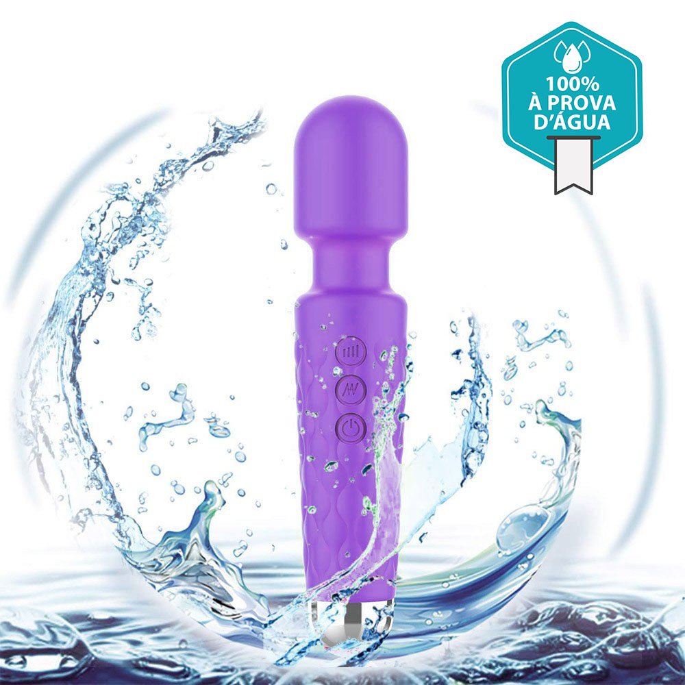 Massageador Er�tico Recarreg�vel em Silicone com 20 Vibra��es Stacy Roxo | Foto 04
