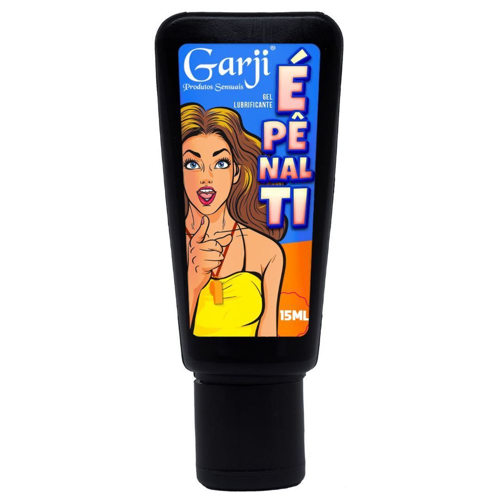 Gel Lubrificante �ntimo � P�nalti 15ml | Embalagem preta com ilustra��o de mulher e nome do produto