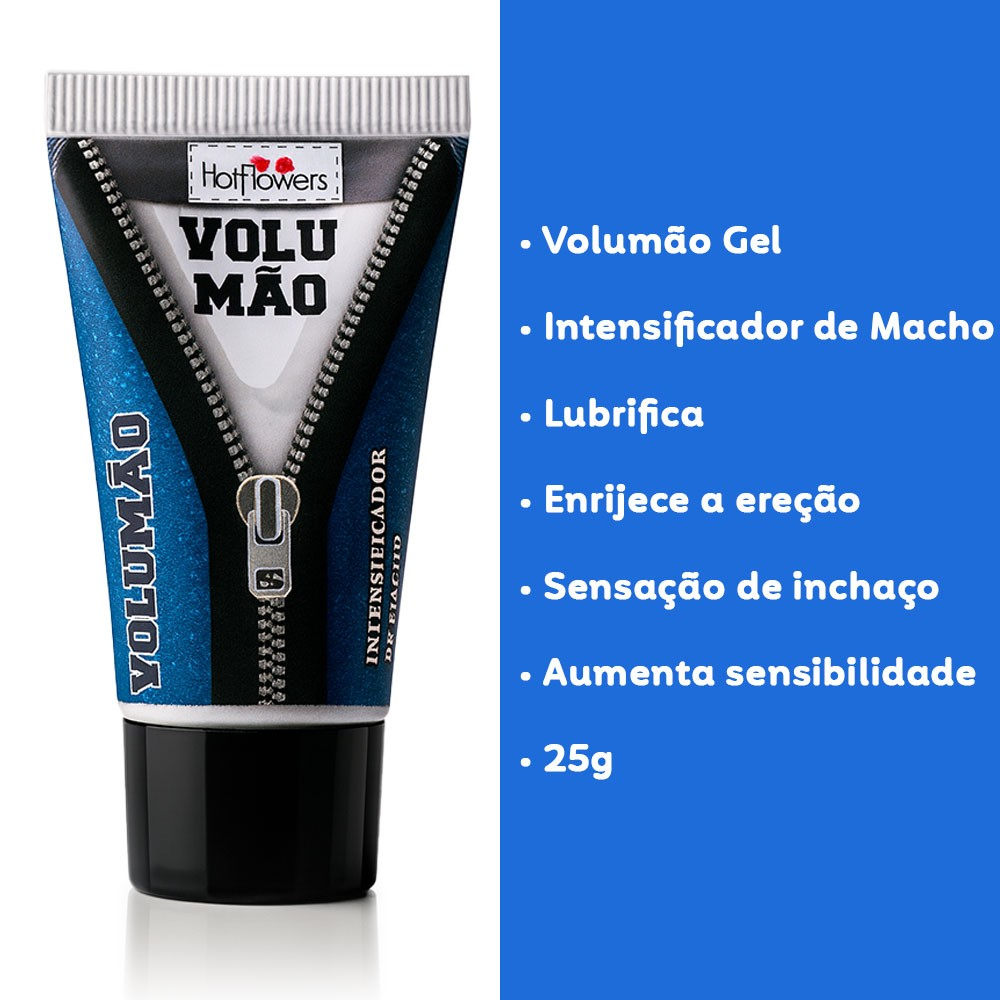 Gel Volum�o 25g da Hot Flowers destacando os benef�cios do produto
