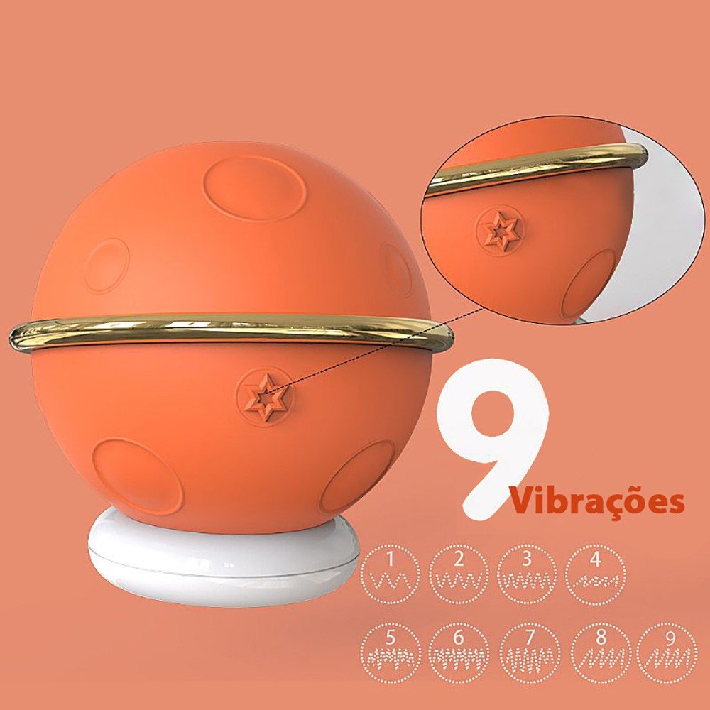Estimulador de Clit�ris em Silicone com 9 Pulsa��es Recarreg�vel Planet Laranja | Foto 05