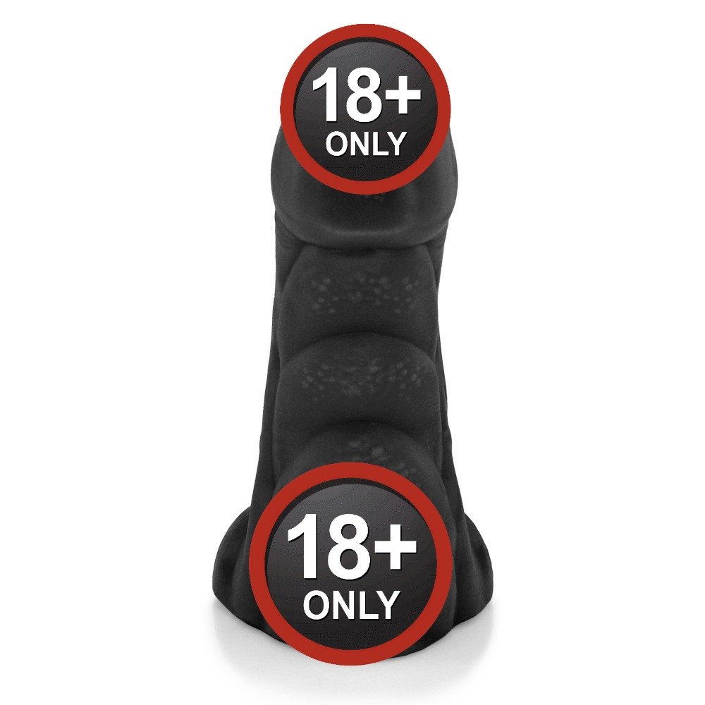 P�nis Flex�vel com Textura Massageadora e Escroto Gator 20,5x 7,5cm Preto | Foto 03