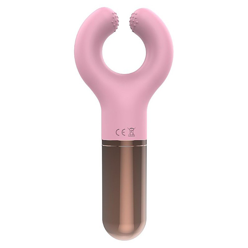Estimulador para Clit�ris em Silicone com 9 Vibra��es Recarreg�vel Donuts Rosa - Vista Traseira