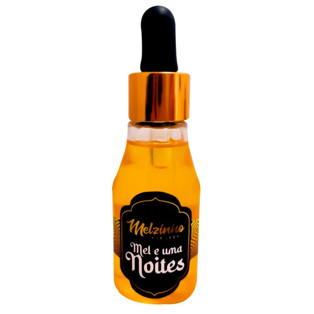 Frasco do �leo para Massagem Aroma Mel Melzinho �rabe 40ml com conta-gotas e r�tulo em destaque