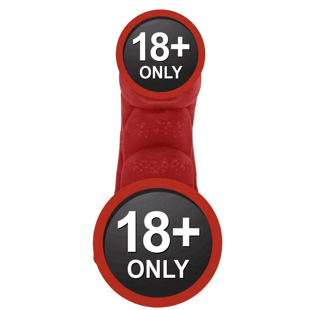 P�nis Gator Vermelho com textura e escroto