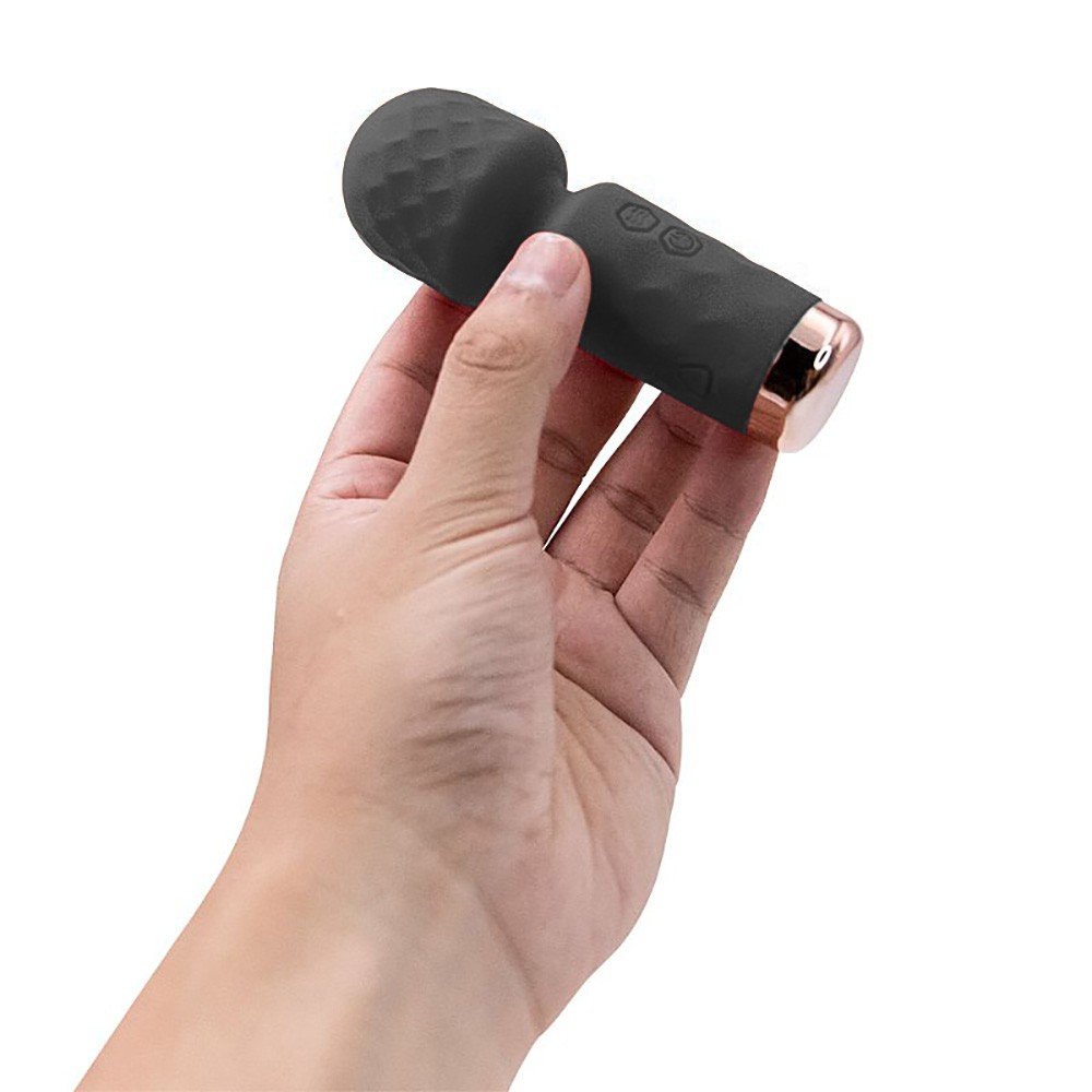 Massageador Er�tico em Silicone Aveludado Mini Recarreg�vel 10 Vibra��es Hero Preto | Foto 02
