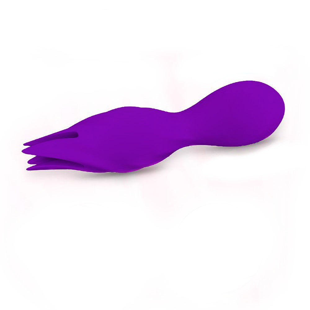 Estimulador para clit�ris Jack Roxo em silicone visto de lado