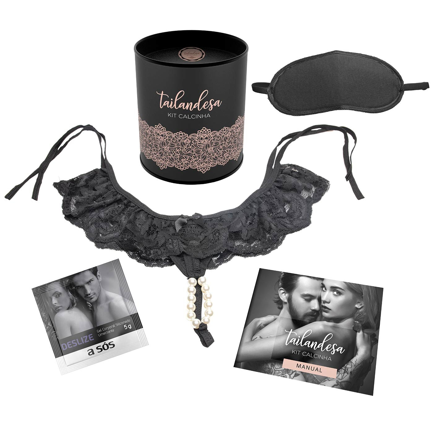 Kit Calcinha Tailandesa Fio Dental Sexy P�rola Preto | Foto 04