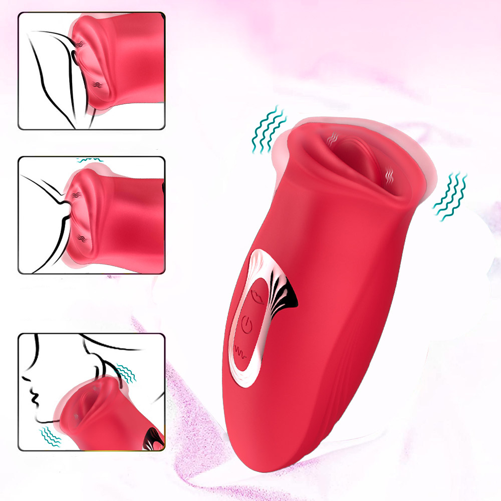 Pulsador de Clit�ris Recarreg�vel em Silicone com 10 Pulsa��es e 10 Vibra��es Magic Kiss Vermelho | Foto 04