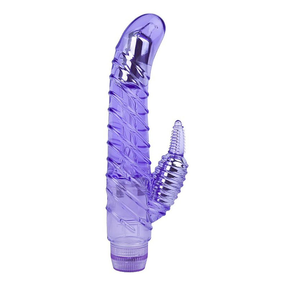 Vibrador Duplo em Jelly Multivelocidade Curve Seduction Lil�s - Detalhe da Curvatura e Textura
