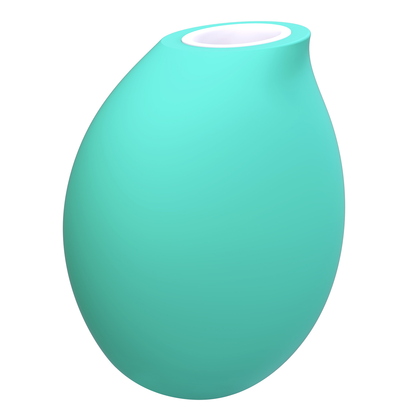 Vibrador para Clit�ris Recarreg�vel em Silicone com Ondas de Press�o Mini Cyan - Vis�o Detalhada