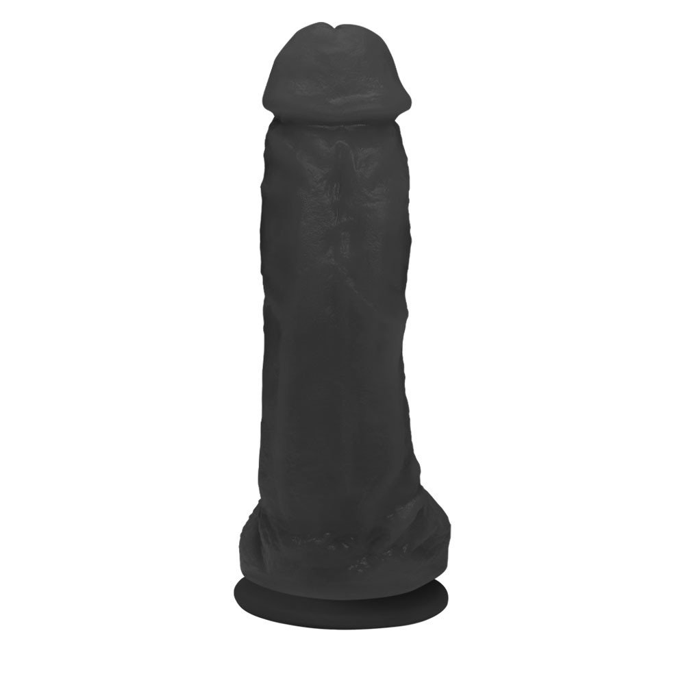 P�nis Real�stico Feito em PVC Flex�vel com Escroto e Ventosa King 19 x 5cm Preto | Foto 04