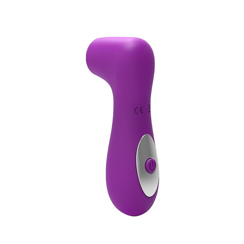 Sugador de Clit�ris Recarreg�vel Roxo com bot�o de controle em destaque