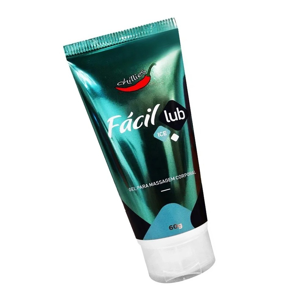Gel Lubrificante Ice F�cil Lub 60g | Detalhe da textura do gel mostrando a consist�ncia e a colora��o transl�cida