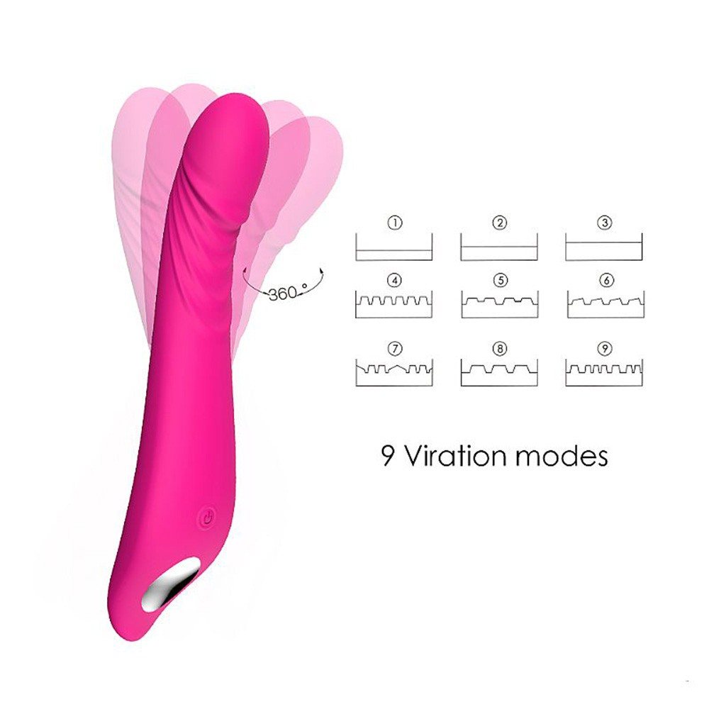 Vibrador Feminino em Silicone Recarreg�vel com 9 Vibbra��es Ares Pink | Foto 04