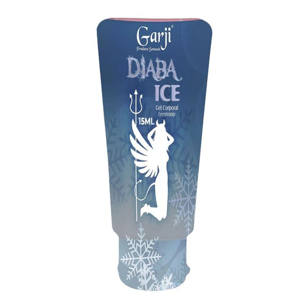 Gel Excitante Feminino Ice Diaba 15ml, tubo do produto em destaque