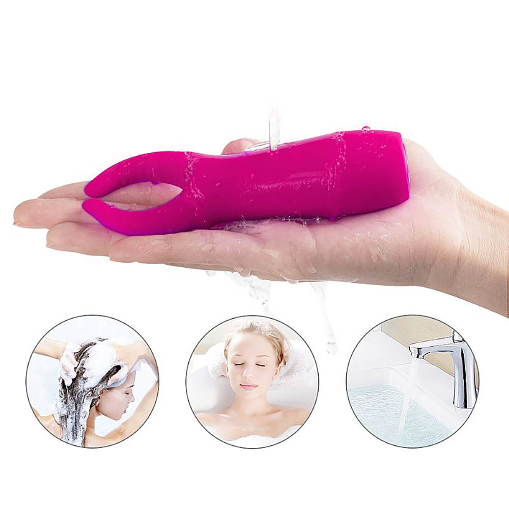 Vibrador Masculino em Silicone Recarreg�vel com 9 Vibra��es Grant Pink - Aplica��o na M�o