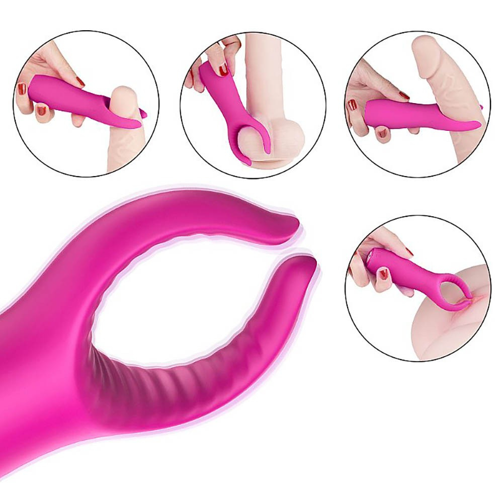 Vibrador Masculino em Silicone Recarreg�vel com 9 Vibra��es Grant Pink | Foto 05