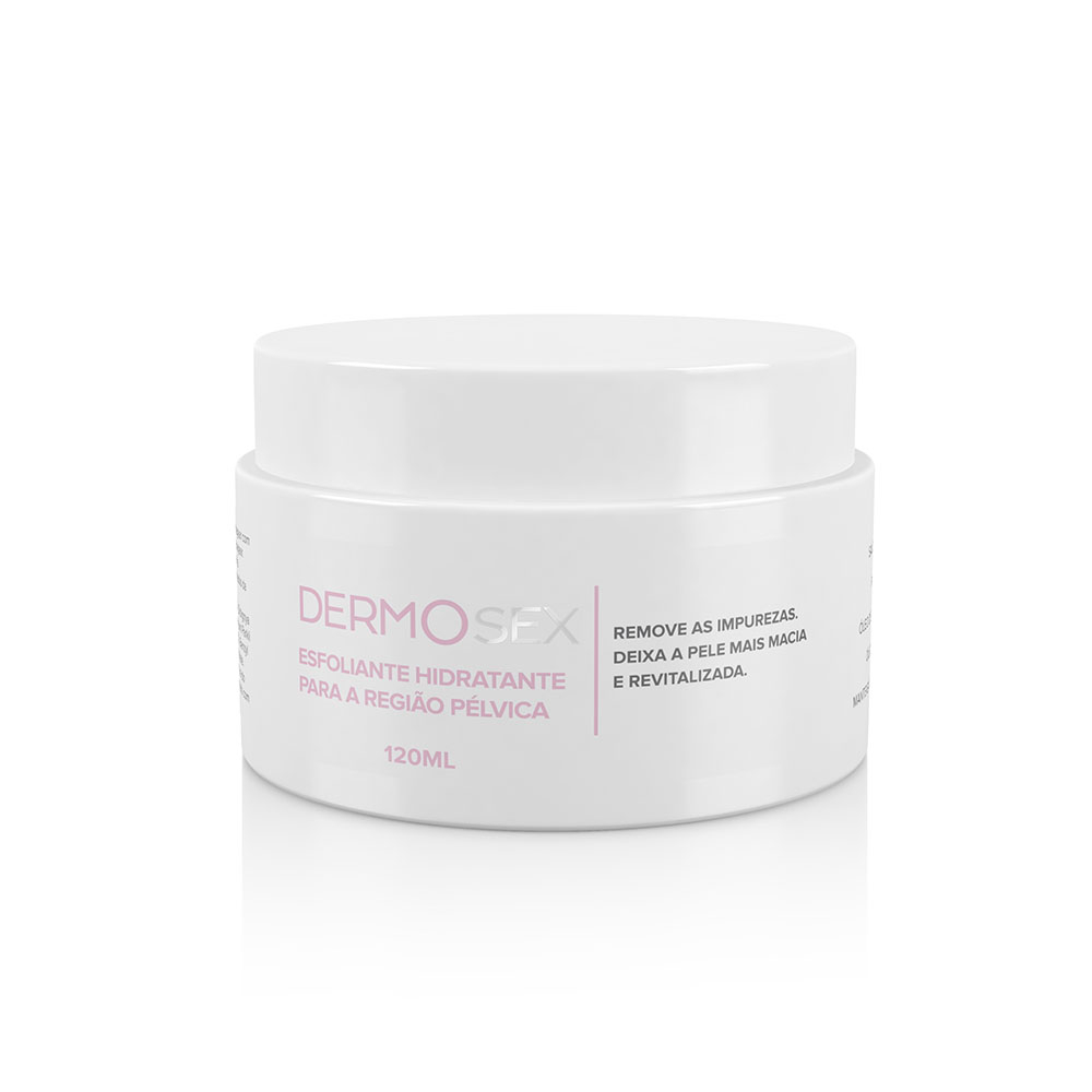 Esfoliante e Hidratante DERMOSex para Virilha e �nus 120ml em close up lateral