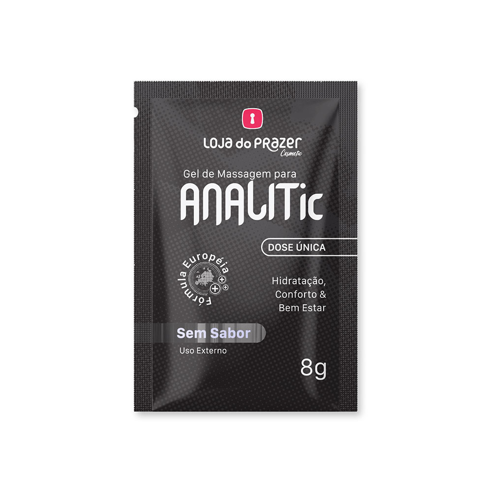 Gel Dessensibilizante Anal ANALic 8g, embalagem individual vista lateral