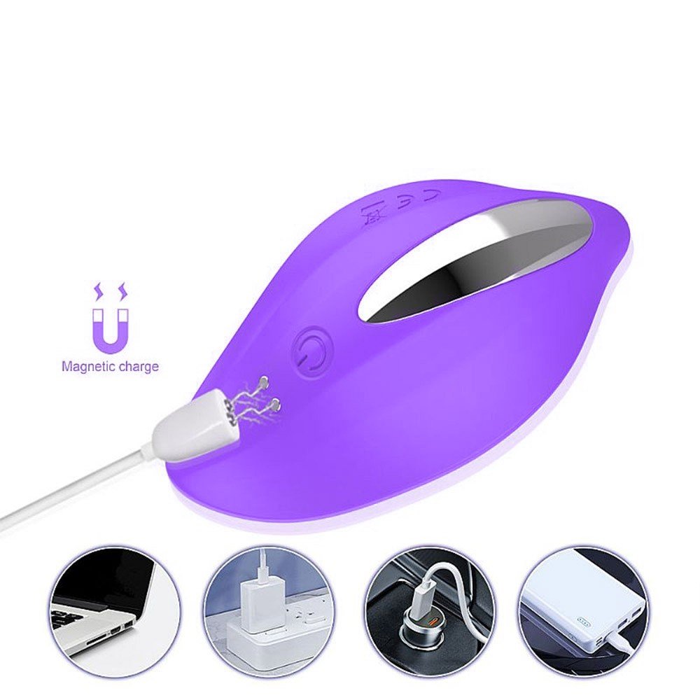 Vibrador para Clit�ris em Silicone Recarreg�vel 9 Vibra��es Controle por APP Roxo | Foto 05