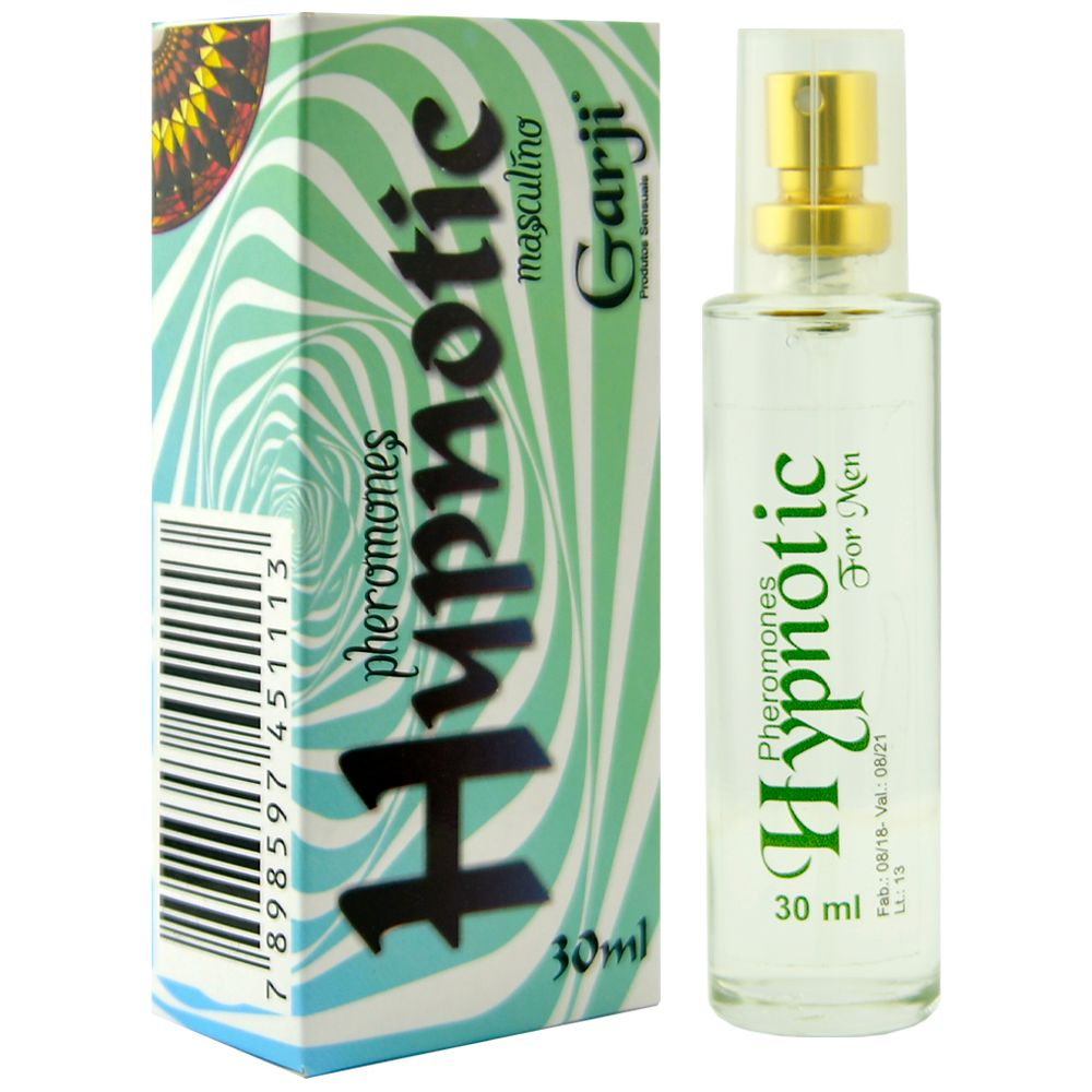 Perfume Afrodis�aco com Ferom�nio Masculino Hypnotic 30ml | Embalagem e frasco do produto