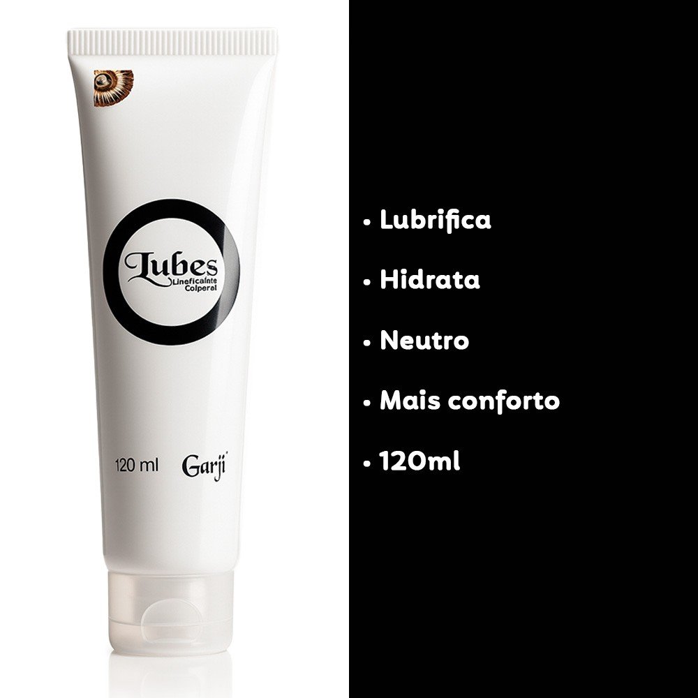Lubrificante Lubes Neutro 120ml com embalagem transparente e informa��es destacadas de lubrifica, hidrata, neutro, mais conforto e 120ml
