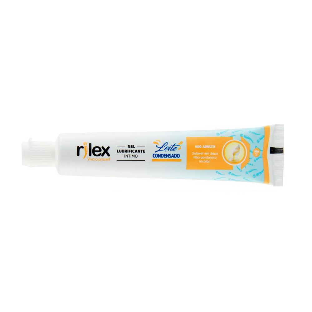 Lubrificante �ntimo Rilex Leite Condensado 50g | Vista lateral da embalagem