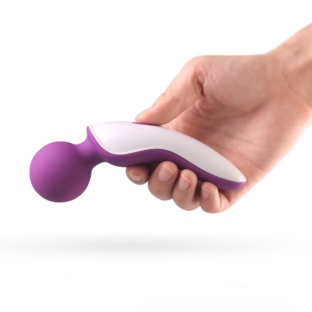 Massageador Er�tico em Silicone Recarreg�vel com 9 Vibra��es Eve Roxo | Foto 04