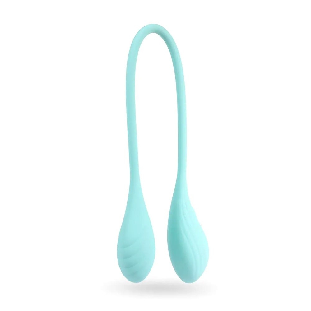 Vibrador Duplo Recarreg�vel em Silicone 10 Vibra��es Controle sem Fio e por APP Girls Cyan | Foto 05