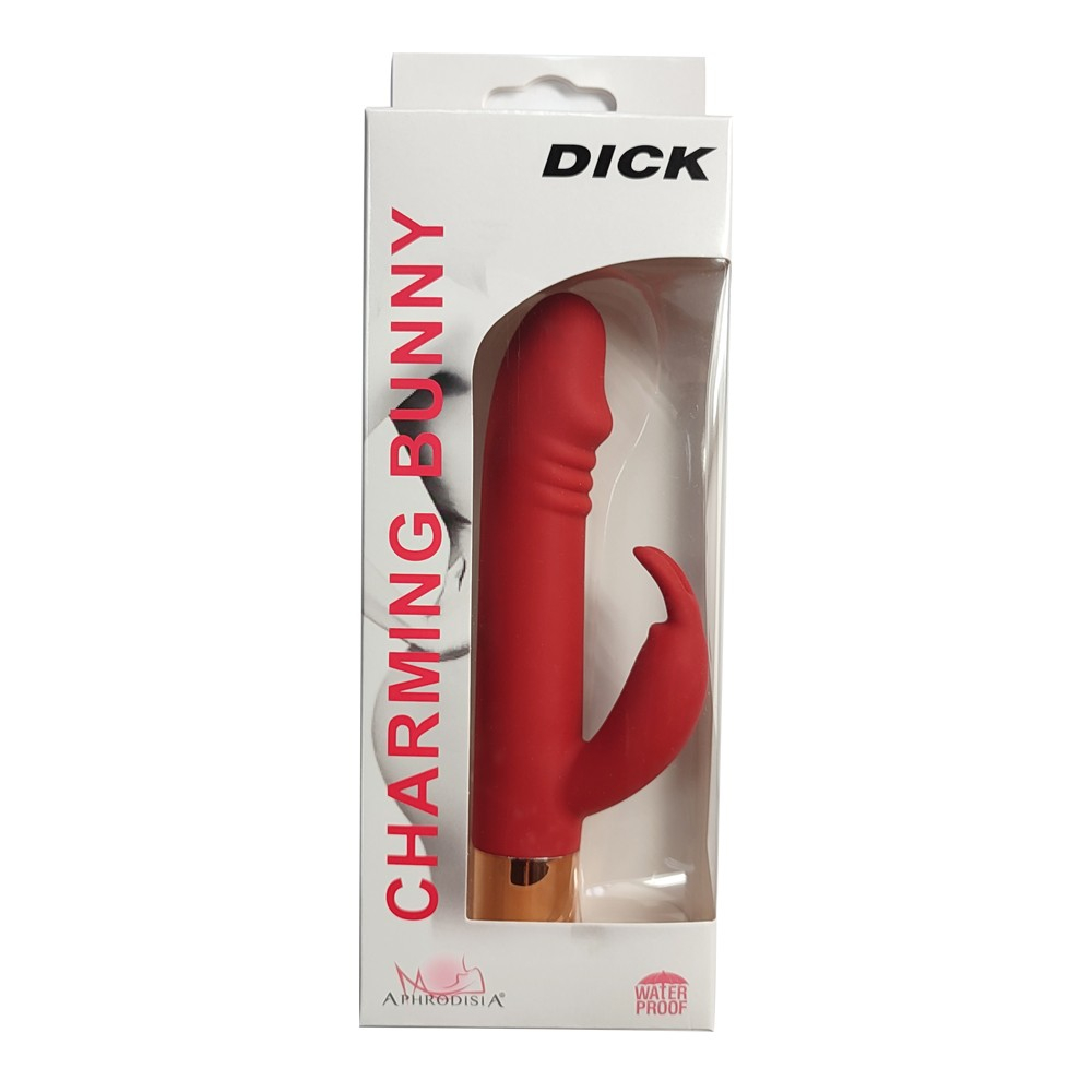 Vibrador Duplo em Silicone Recarreg�vel com 7 Modos de Vibra��o Dick Vermelho | Foto 05