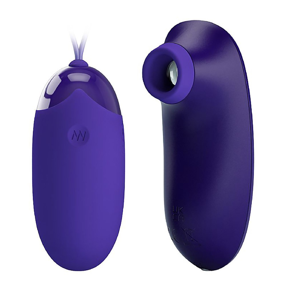 Vibrador Bullet Recarreg�vel 2 em 1 Orthus-Youth Roxo e controle sem fio