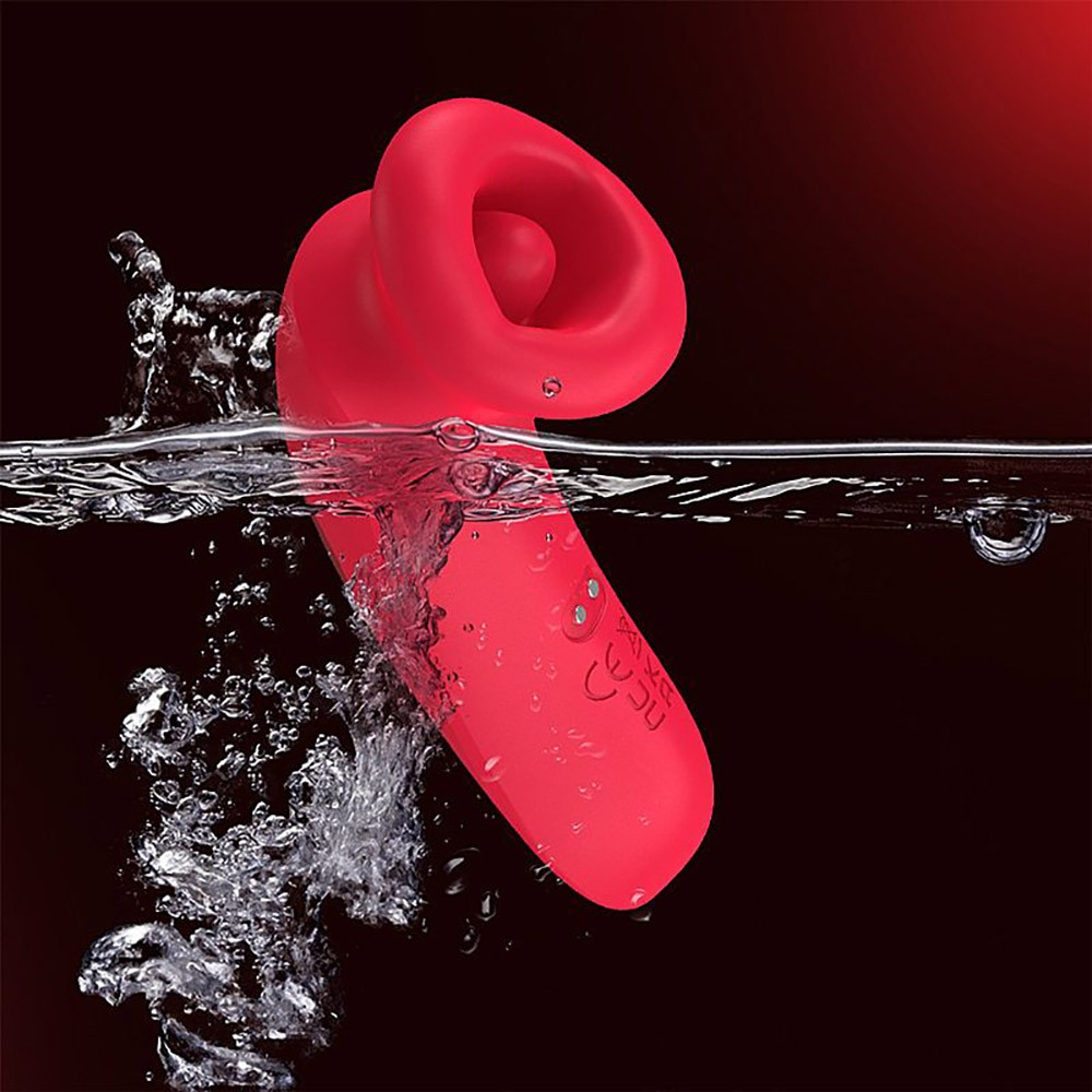 Sugador de Clit�ris Recarreg�vel em Silicone com 10 Suc��es e 10 Vibra��es Vermelho | Foto 04