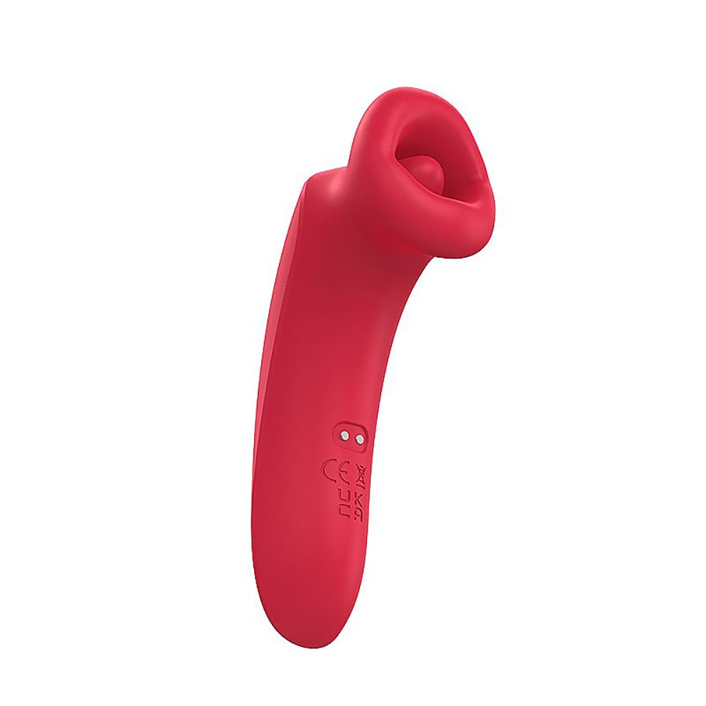 Sugador de Clit�ris Recarreg�vel em Silicone com 10 Suc��es e 10 Vibra��es Vermelho | Foto 05