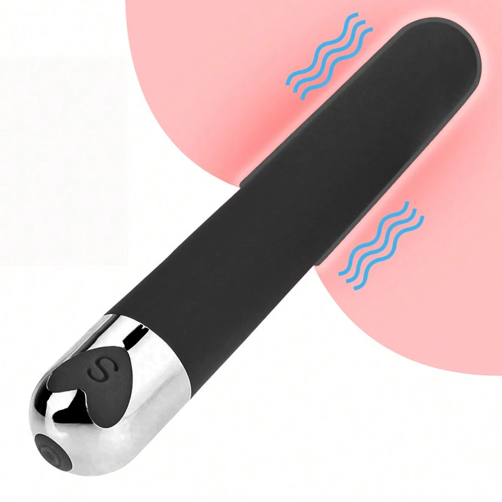 Vibrador Personal Recarreg�vel em Silicone com 10 Vibra��es Preto | Foto 04