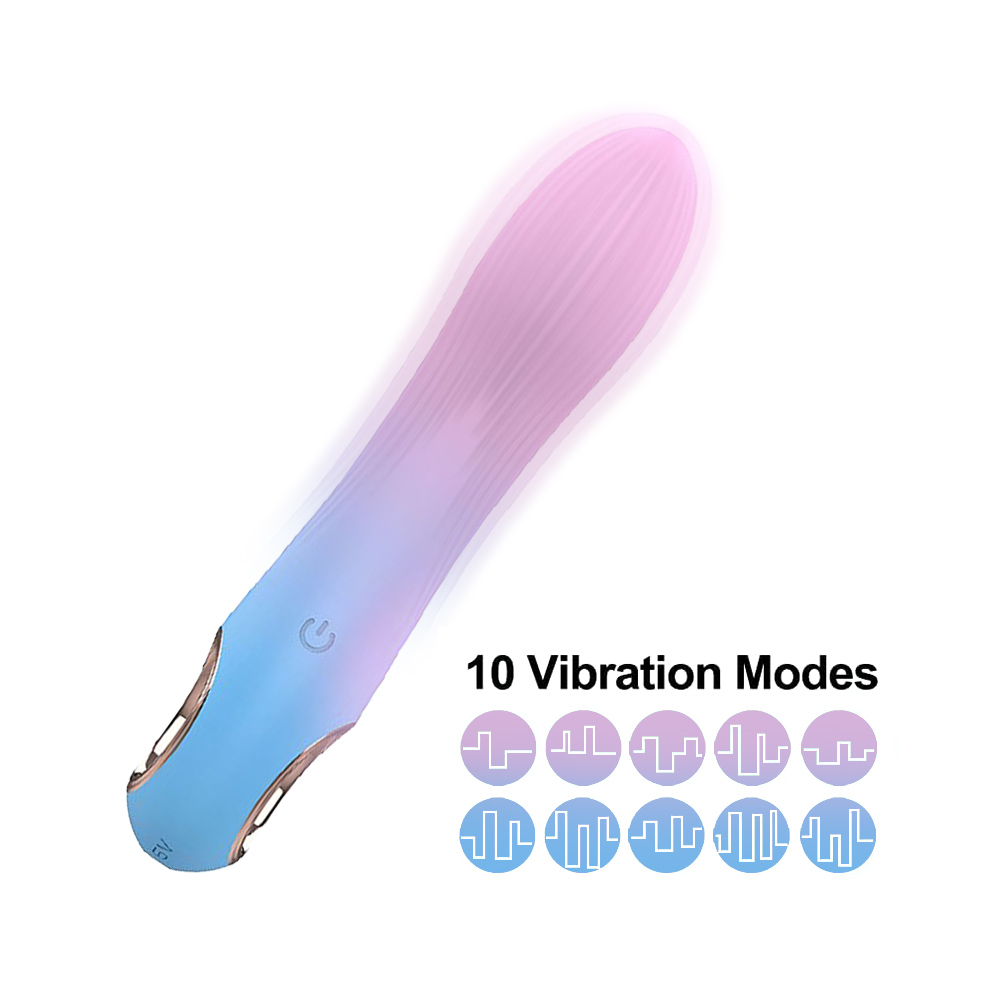 Vibrador Ponto G Recarreg�vel em Silicone com 10 Vibra��es Shiv Lil�s - Detalhe dos 10 modos de vibra��o