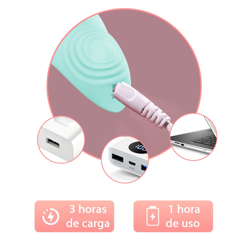 Vibrador para Clit�ris Recarreg�vel em Silicone com 10 Vibra��es Controle por APP Cyan | Foto 05