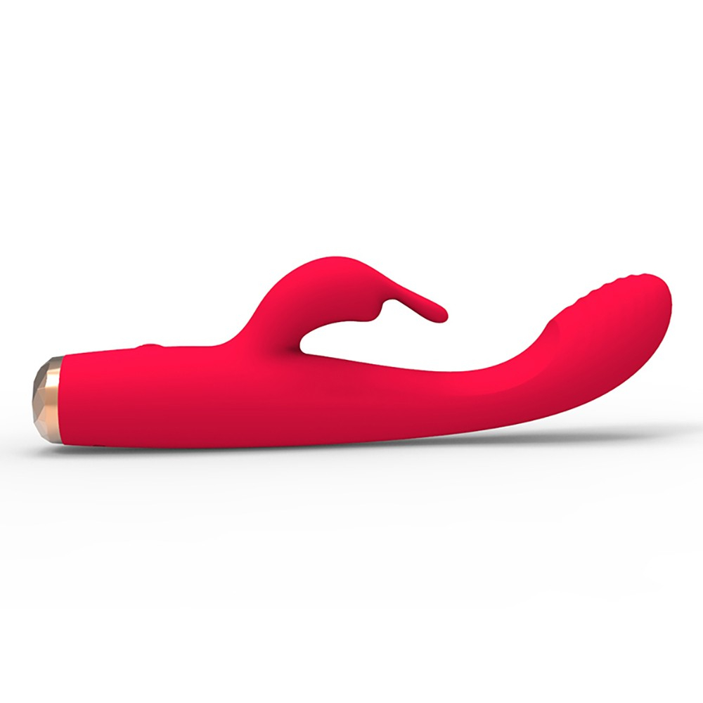 Vibrador Rabbit em Silicone Recarreg�vel com 10 Vibra��es Mr. Rabbit Vermelho | Foto 04