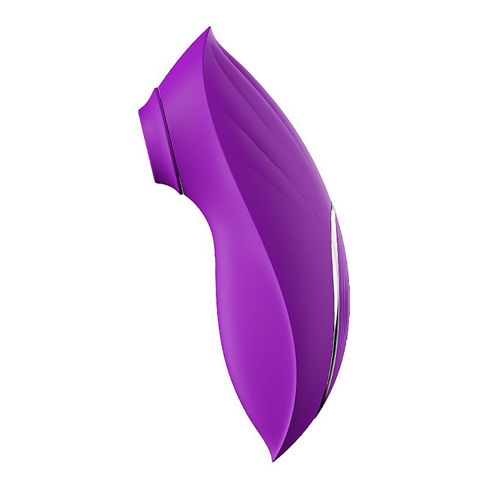 Pulsador de Clit�ris Recarreg�vel em Silicone e ABS (Pl�stico) 12 Pulsa��es Bean Roxo | Foto 04