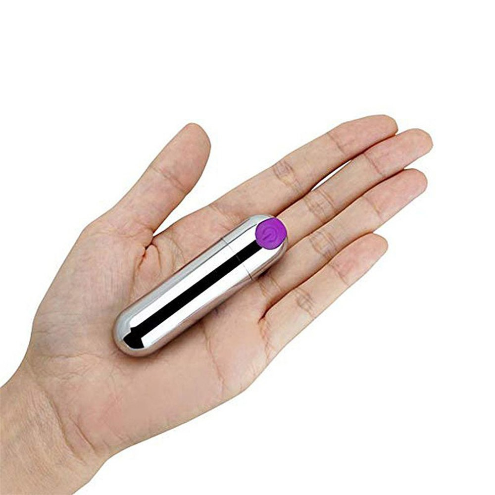 Vibrador Bullet em ABS Recarreg�vel 10 Vibra��es Prata | Foto 04