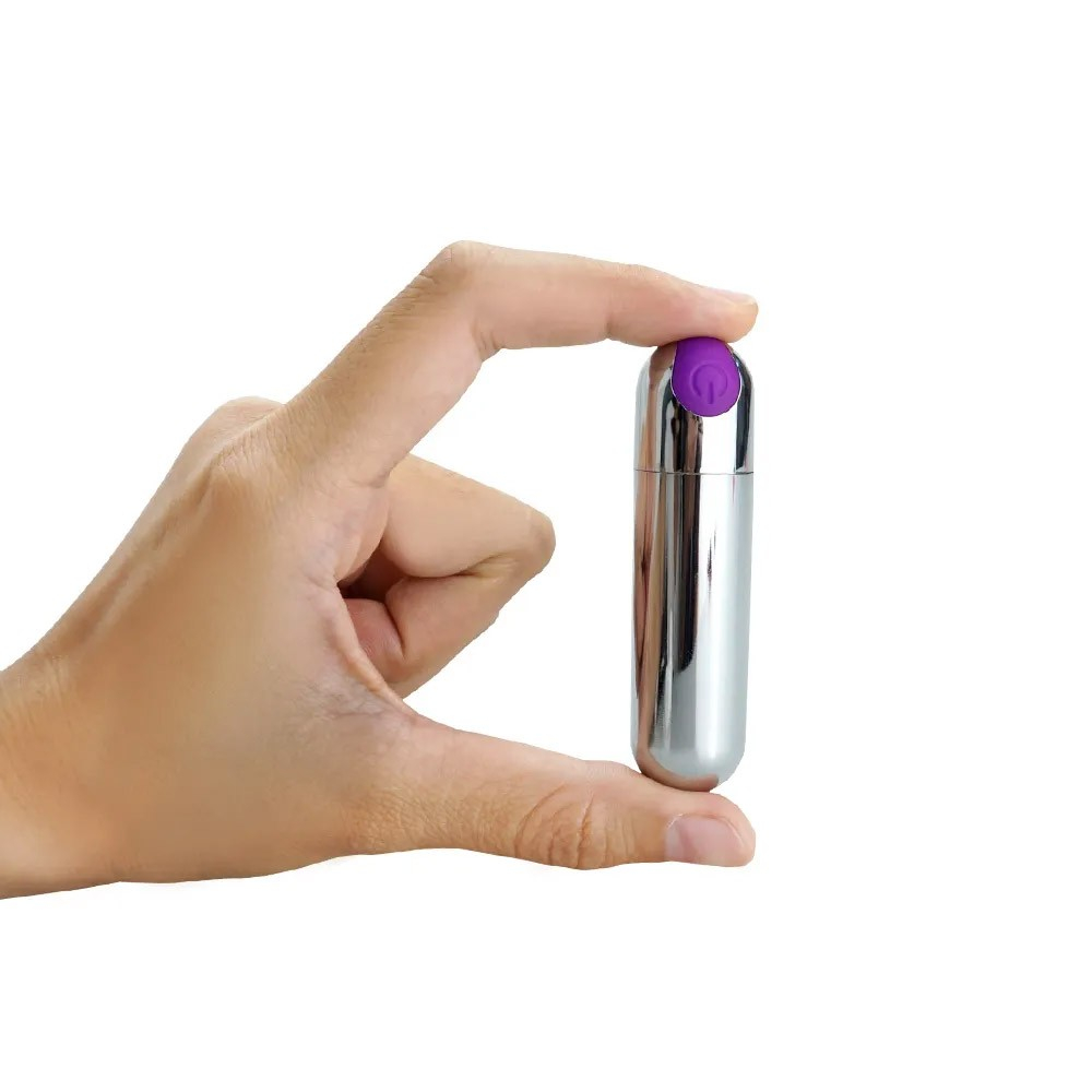 Vibrador Bullet em ABS Recarreg�vel 10 Vibra��es Prata | Foto 05