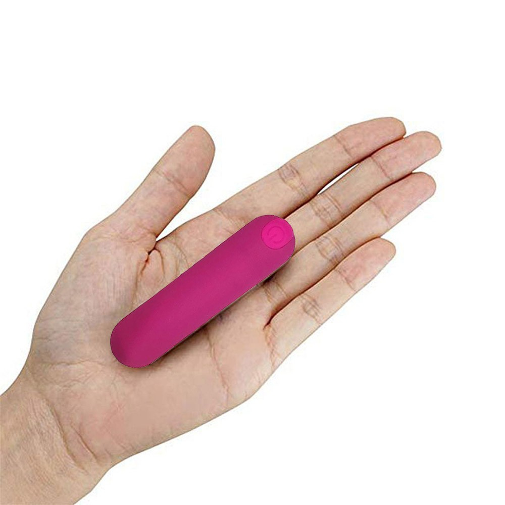 Vibrador Bullet em Silicone Toque Aveludado Recarreg�vel 10 Vibra��es Pink | Foto 04