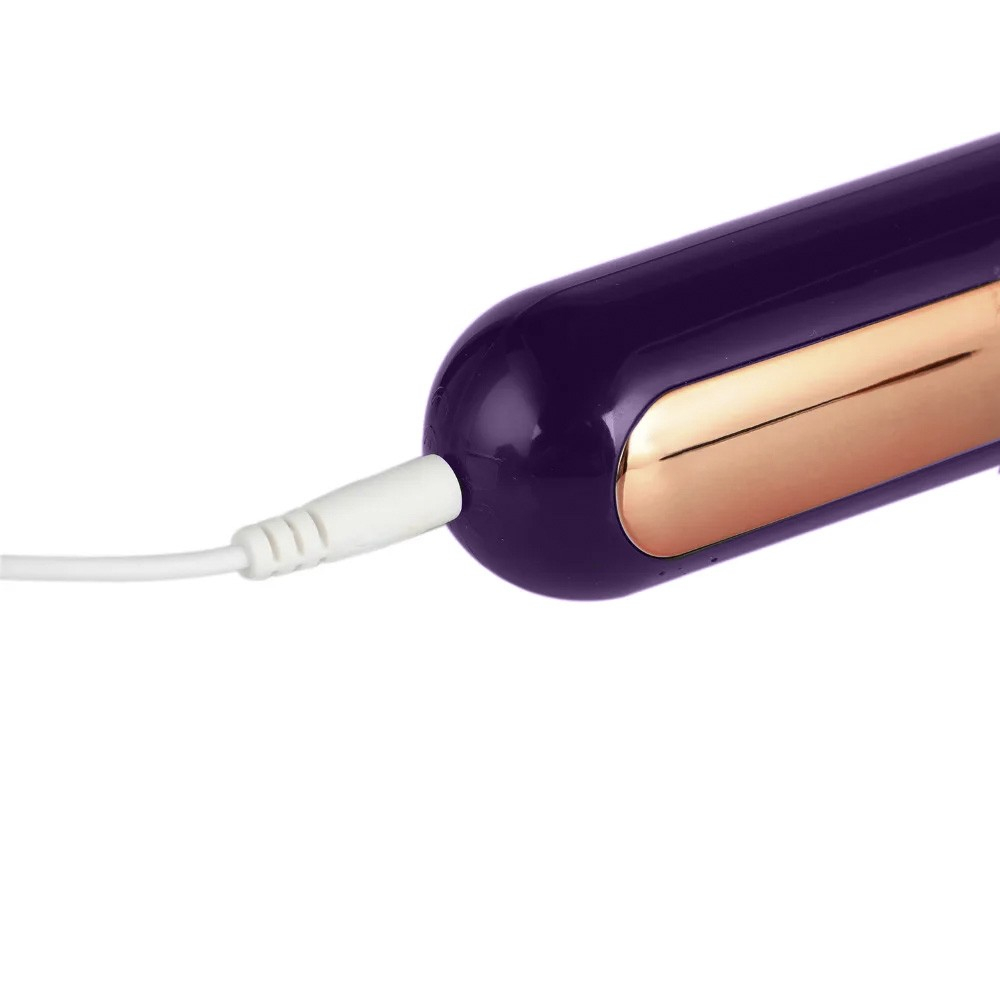 Massageador Er�tico em Silicone Recarreg�vel 10 Vibra��es Varinha M�gica Manfly Roxo | Foto 04