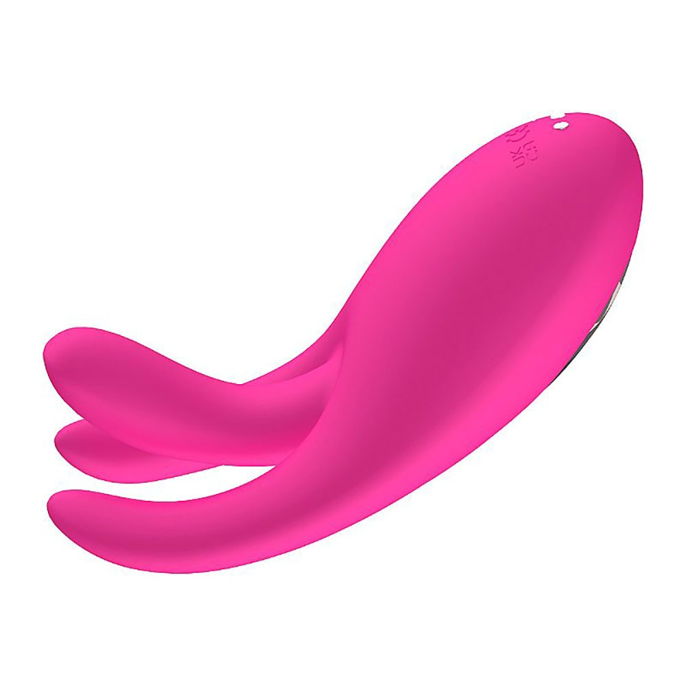 Vibrador Duplo Recarreg�vel em Silicone 10 Vibra��es e 10 Modos de Dedilhar Vem C� Pink | Foto 04