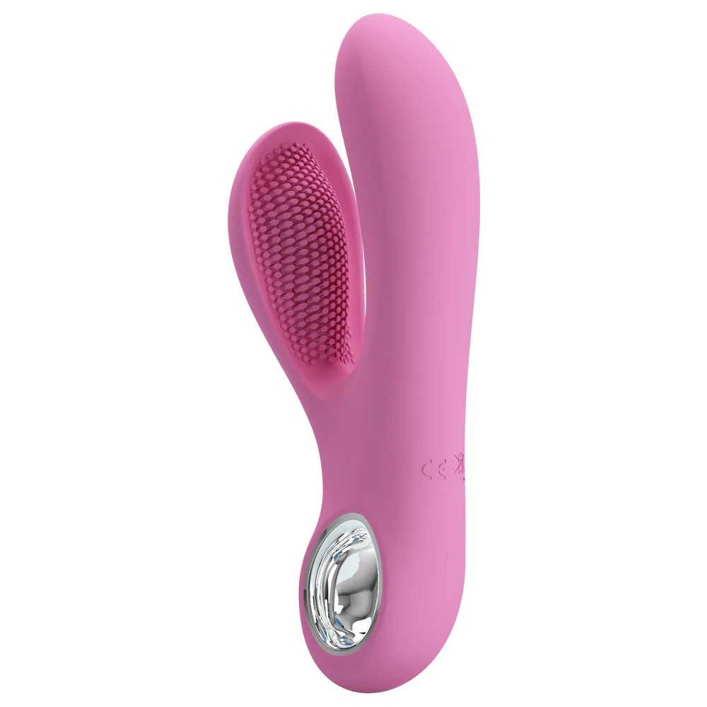 Vibrador Duplo em Silicone Recarreg�vel 7 Modos de Vibra��o Canrol Rosa | Foto 05