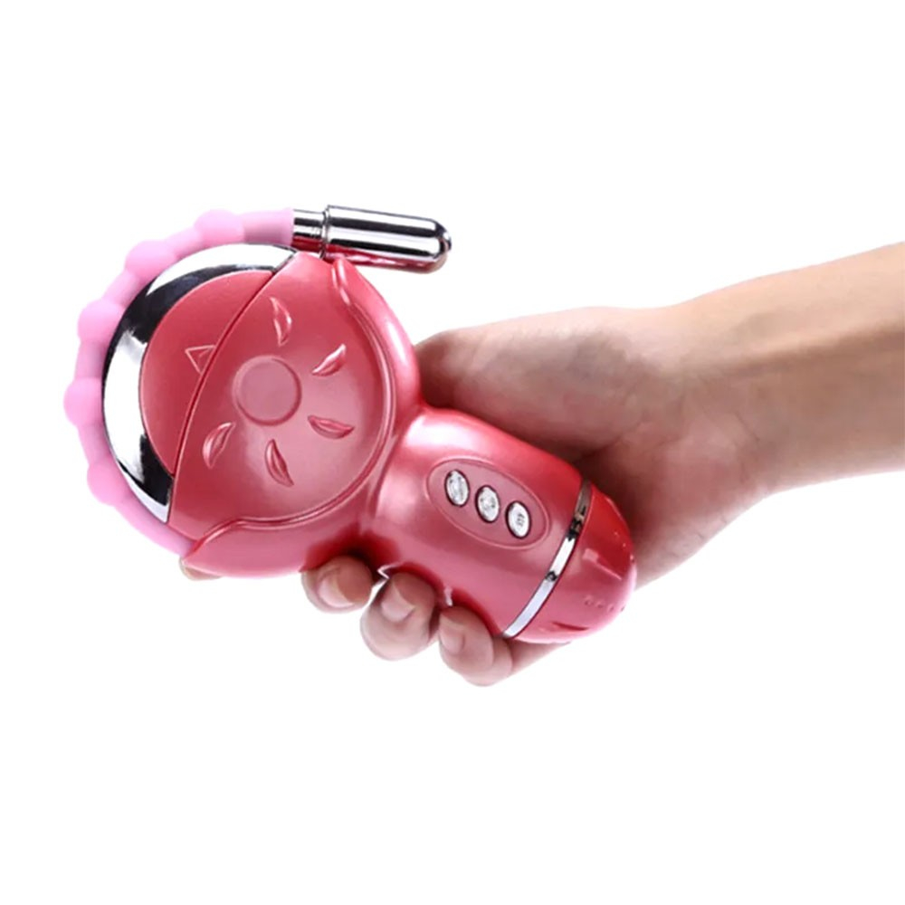 Vibrador Duplo em Silicone e ABS Simulador de Sexo Oral com 12 Velocidades e 6 Vibra��es Rosa | Foto 04
